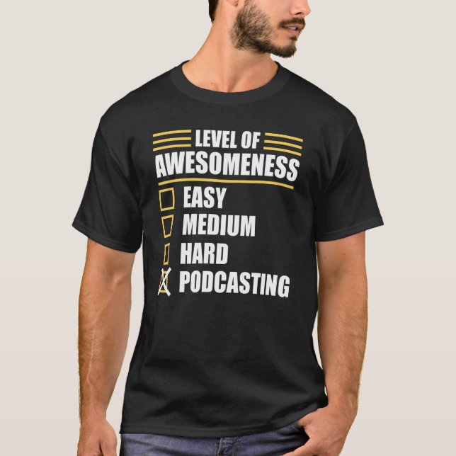 Podcast Podcaster Podcasting Podcast 1 T Shirt (Framsida)