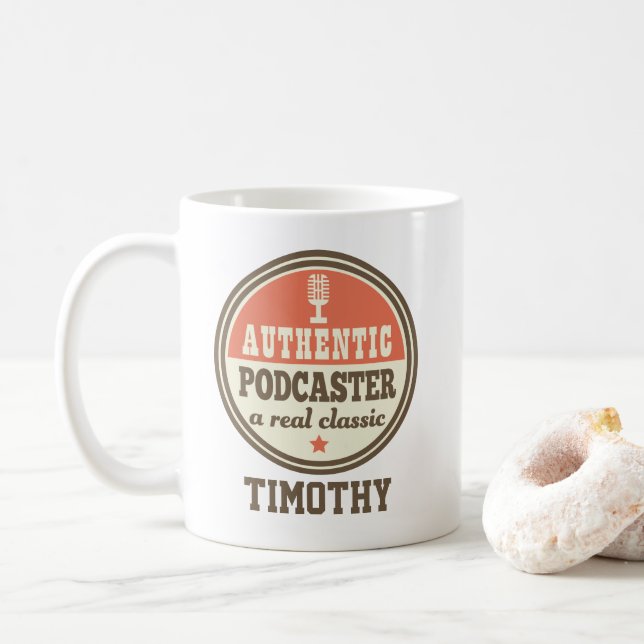 Podcaster Gift Funny Podcasting Jornalist Kaffemugg (Med munk)