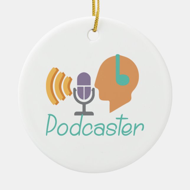 Podcaster Julgransprydnad Keramik (Framsidan)