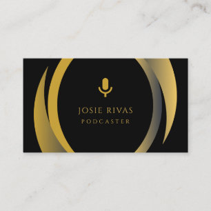 Podcaster, Podcast Black & Guld Visitkort