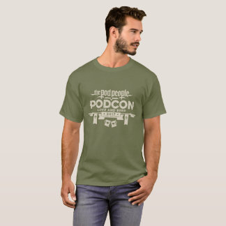 Podcon 2017 mörkskjorta - kräm- logotyp tee