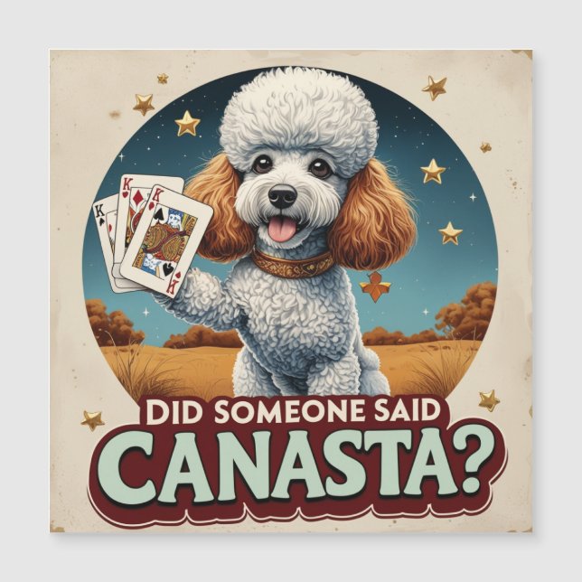 Poddle älskar canastaspel  (Framsida)
