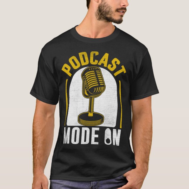 Poddsändningsläge på Podcaster Podcasting Intervie T Shirt (Framsida)