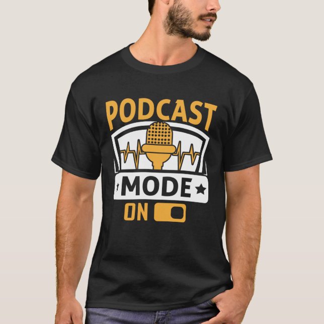 Poddsändningsläge på Podcaster Podcasting Intervie T Shirt (Framsida)