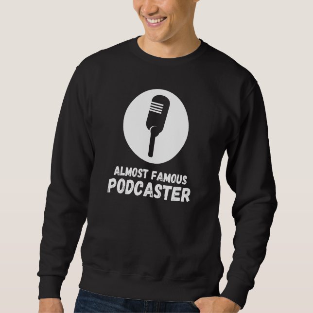 Poddsändningsvärd Podcaster Podcasting Social Medi Lång Ärmad Tröja (Framsida)