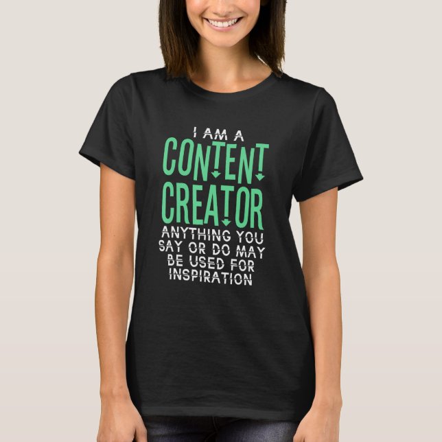 Poden innehåll Creator inspiration Influencer Vlog T Shirt (Framsida)