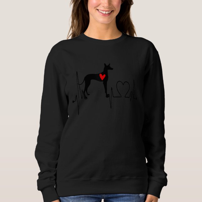 Podenco Canario Dog Heartbeat EKG My Dogs Are My C T Shirt (Framsida)