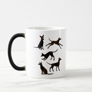 Podenco och Galgo teckning svartvitt Magisk Mugg