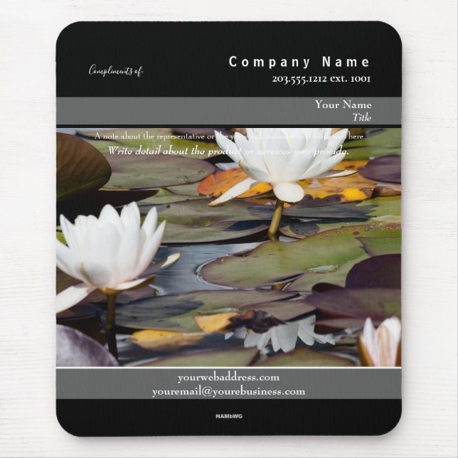 Poder för marknadsföring av Mousepad Lily-tema - H Musmatta (Framsidan)