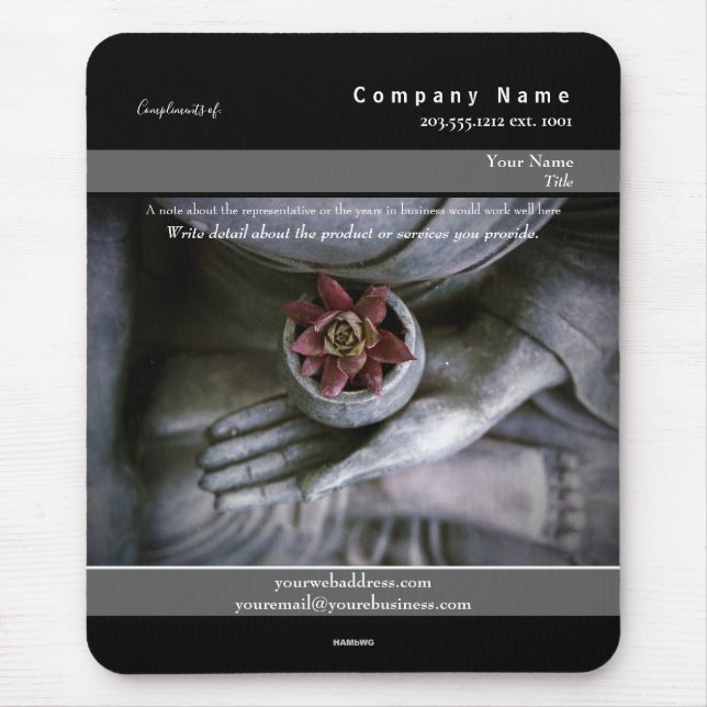 Poder för marknadsföring av Mousepad Lily-tema - H Musmatta (Framsidan)