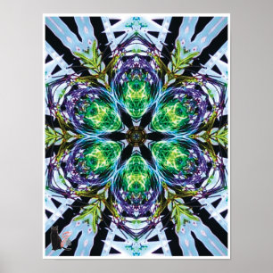 Poder Kinetic Collage Kaleidoscope Poster