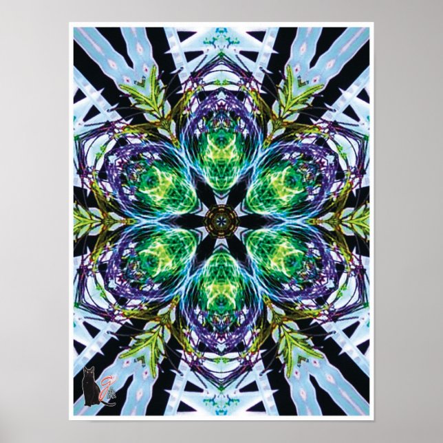 Poder Kinetic Collage Kaleidoscope Poster (Framsidan)