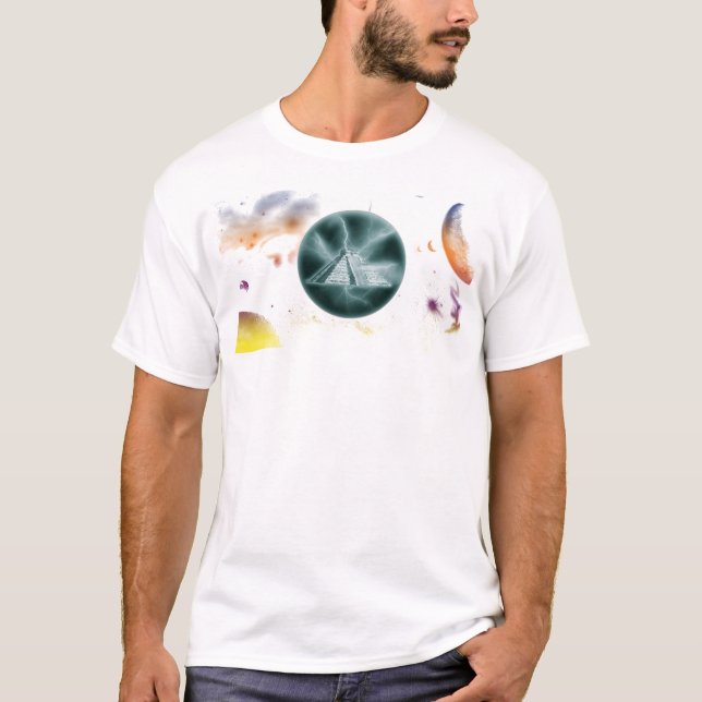 Poder Maya - Piramide en technicolor Tee (Framsida)