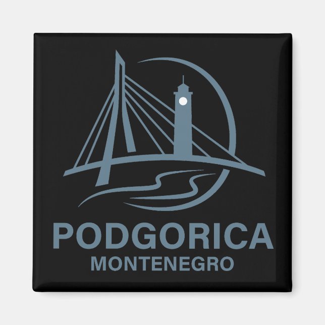 Podgorica Montenegro Europe Magnet (Framsidan)