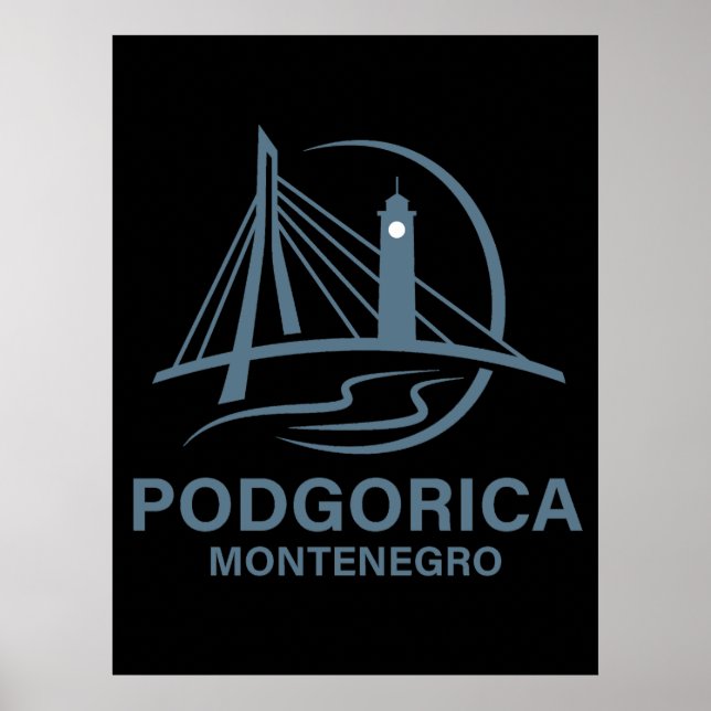 Podgorica Montenegro Europe Poster (Framsidan)