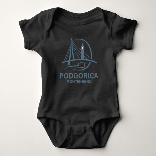 Podgorica Montenegro Europe T Shirt (Framsida)