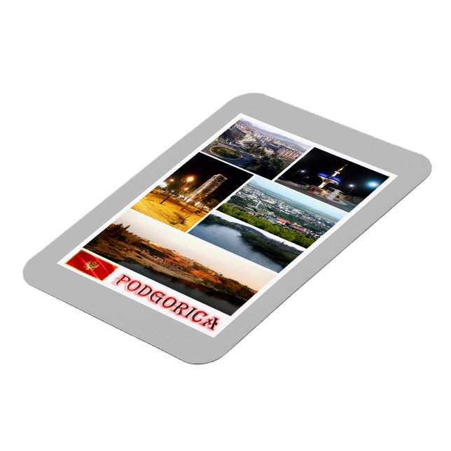 Podgorica - Montenegro - Mosaic - Magnet (Vänstra Sidan)
