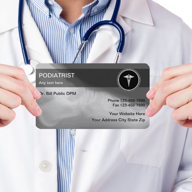 Podiatrist-Affärskort Visitkort (Skapare uppladdad)