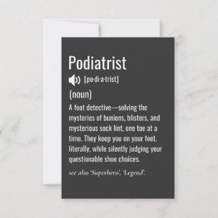 Podiatrist definition tack kort