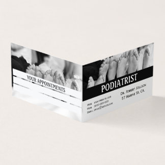 Podiatrist Enkla Fötter Medicinsk Tidbokning Visitkort