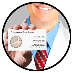Podiatrist Foot and Ankle Care Medical Visitkort