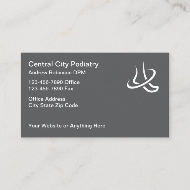 Podiatrist Foot Doktor Office Medical Visitkort (Framsida)