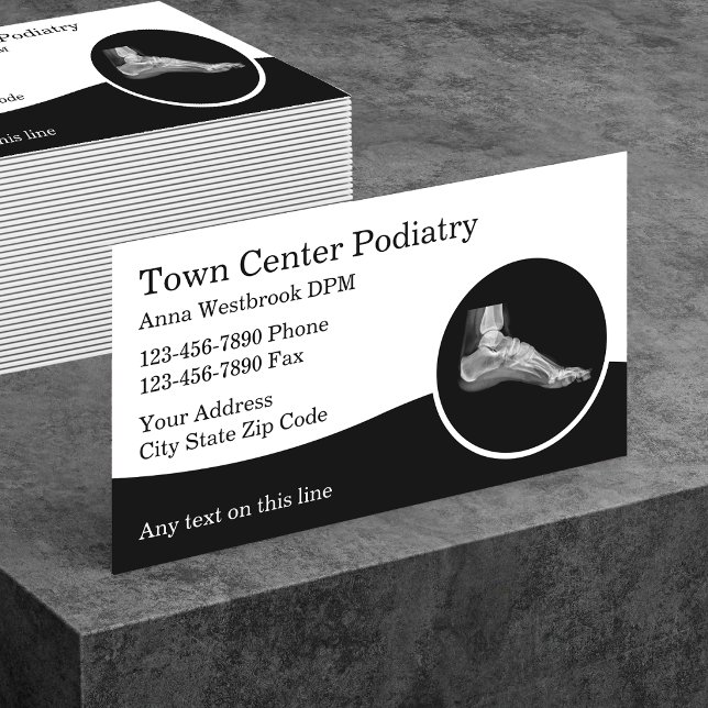 Podiatrist Fot Och Ankel Affärskort Visitkort (Skapare uppladdad)