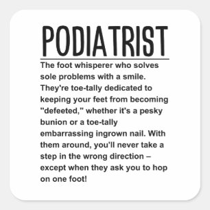 Podiatrist Fyrkantigt Klistermärke
