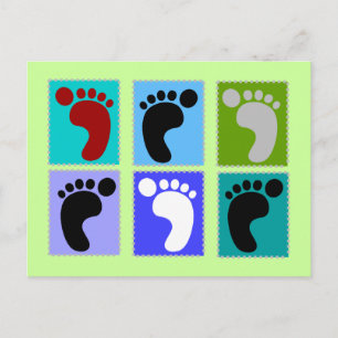 Podiatrist Gifts Popart Design of Feet Vykort