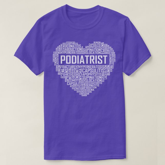 Podiatrist Heart T Shirt (Design framsida)