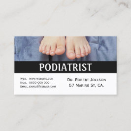 Podiatrist Medicinsk Tidbokning Fötter Visitenkort Tidsbeställning Kort