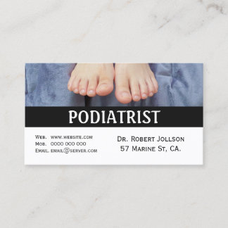 Podiatrist Medicinsk Tidbokning Fötter Visitenkort Tidsbeställning Kort