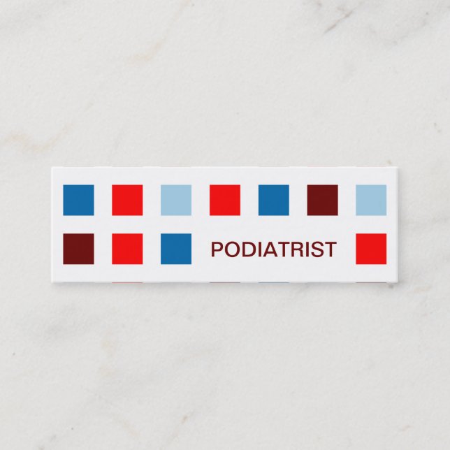 PODIATRIST (modet kvadrerar), Mini Visitkort (Framsida)
