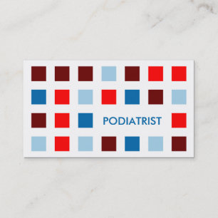 PODIATRIST (modets kvadrater) Visitkort
