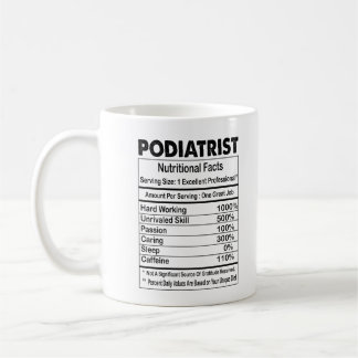 Podiatrist Nutrition Facts 11oz Coffee Mugg