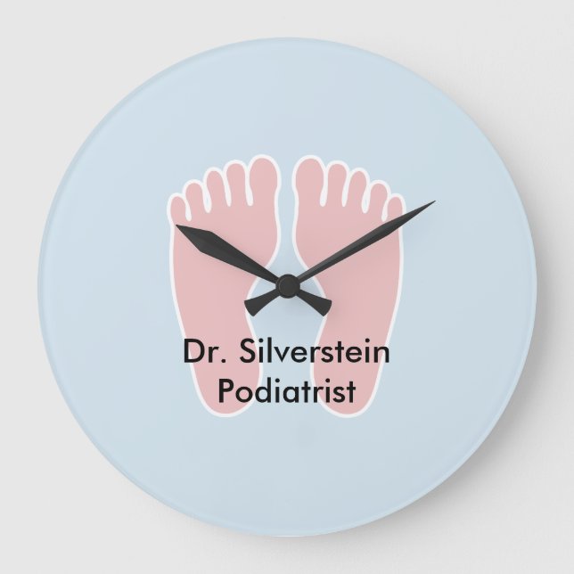 Podiatrist Office Foot Theckes Clocks Stor Klocka (Framsida)