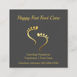 Podiatrist Pedicure Chiropodist Foot Care Fyrkantigt Visitkort