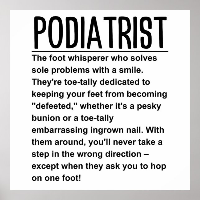 Podiatrist Poster (Framsidan)