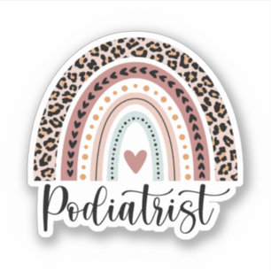 Podiatrist Regnbåge, finne podiatrist-gåvor Klistermärken