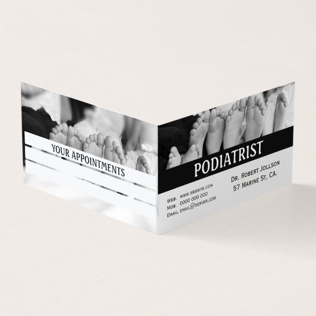 Podiatrist Simple Feet Medical Möte Visitkort (Utsida)