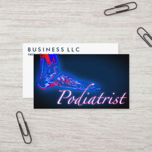 podiatrist X-RAY Visitkort