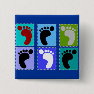 PodiatristgåvaPopart design av fot Knapp