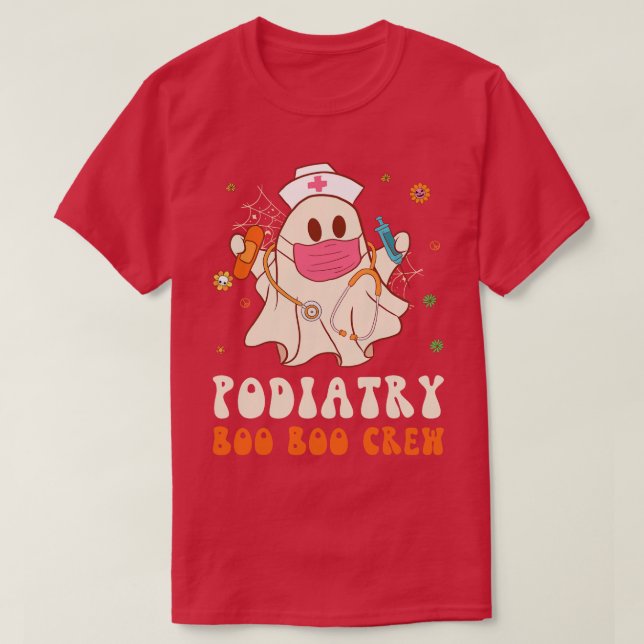 Podiatry Boo Crew Nurse Funny Halloween Easy C T Shirt (Design framsida)