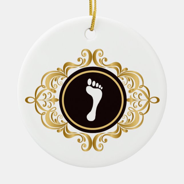 Podiatry Day Foot Silhouette Ornament (Framsidan)