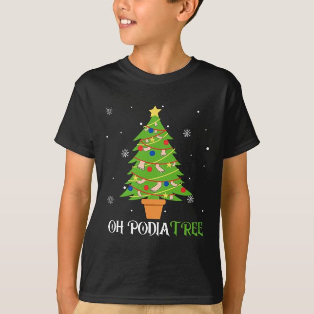 Podiatry julgran podiatrist foot-mediciner t shirt (Framsida)