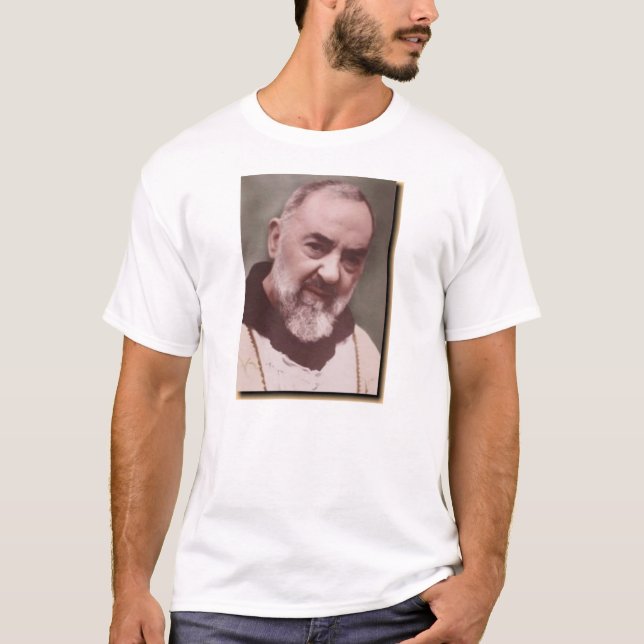 podre pio tee shirt (Framsida)