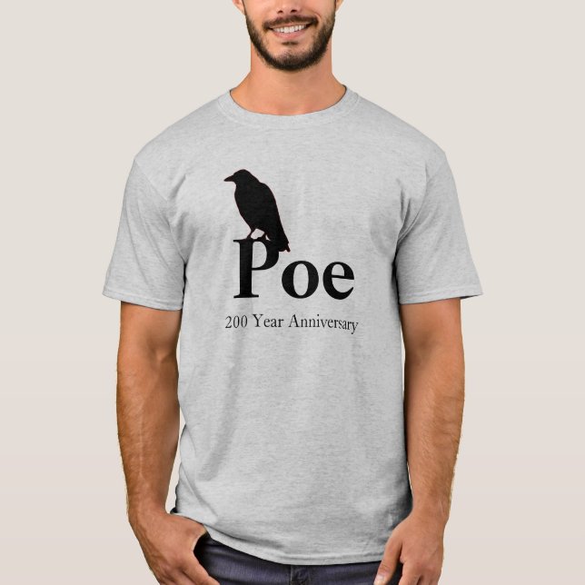 Poe 200 år årsdag tee shirt (Framsida)