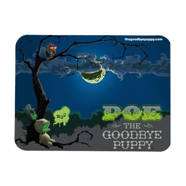 Poe Adjö Puppy Magnet (Horisontell)