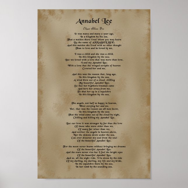 Poe, Annabel Lee Poster (Framsidan)