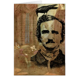 Poe Collage Hälsningskort